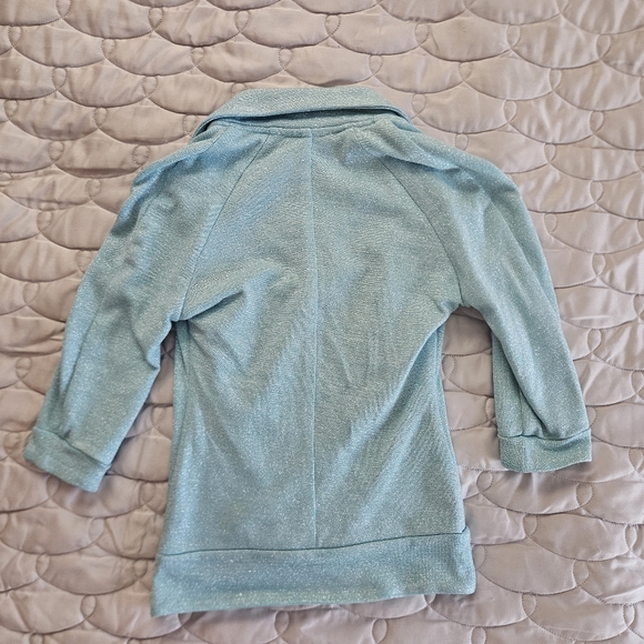 Pinup Couture light blue sparkly lurex top - Picture 6 of 6